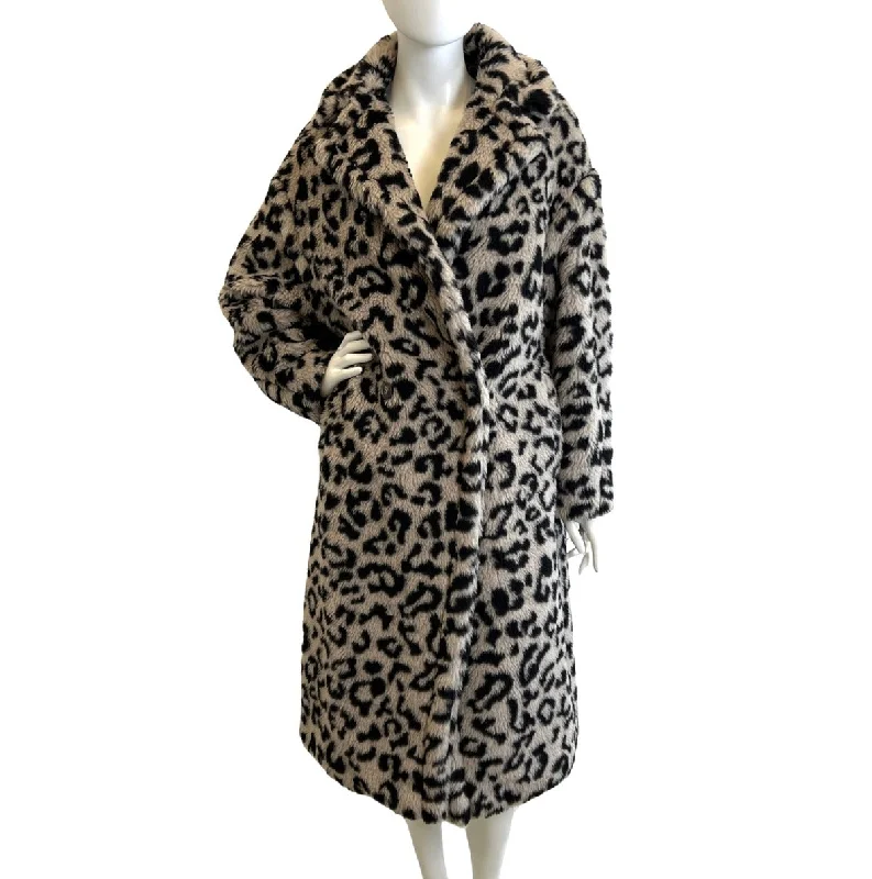 Best necklaces and pendants with layered designs for a chic, stacked look-Max Mara Animal Print Faux Fur Coat