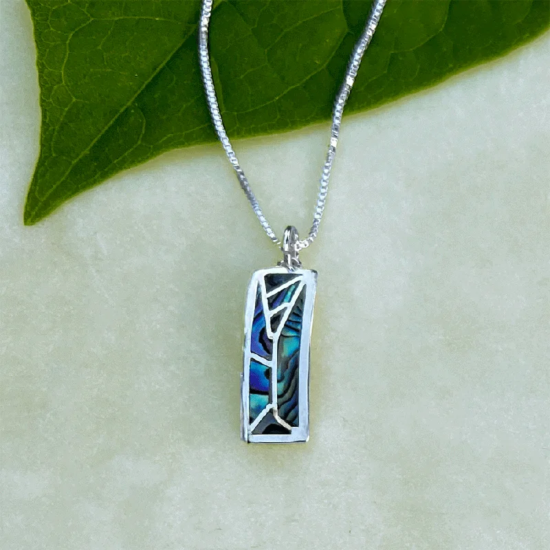 Best necklaces and pendants with intricate beadwork for a bohemian-inspired look-Mosaic Abalone Necklace - Sterling Silver, Indonesia