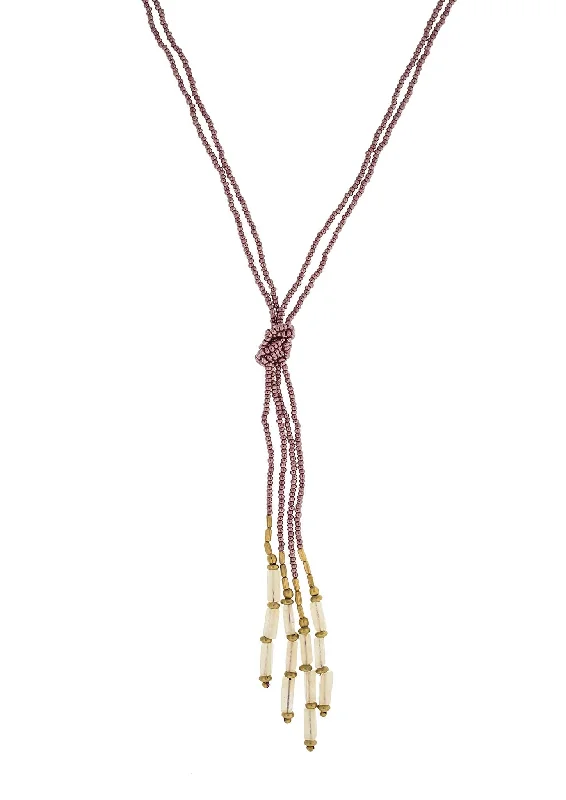 Necklaces and pendants with enamel accents for a colorful, eye-catching appearance-**NEW** <br>Hema Knot<br> Mulberry