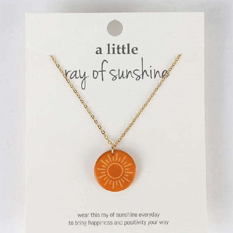 Elegant necklaces and pendants with gold chains for a chic, timeless appearance-Rays Of Sunshine Necklace, Ecuador