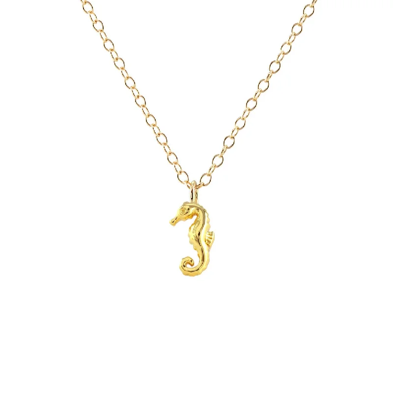 Beautiful necklaces and pendants with geometric shapes for a modern, artistic design-Kris Nations Seahorse Necklace