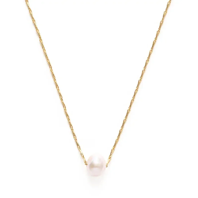 Elegant necklaces and pendants with diamond accents for added sparkle-Single Freshwater Pearl Necklace