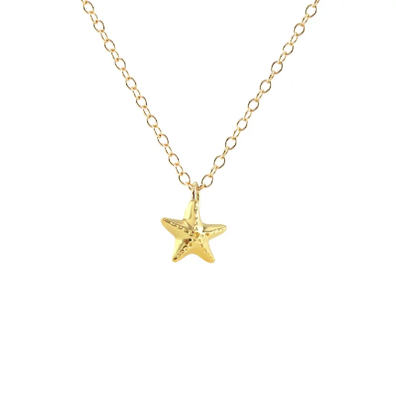 Necklaces and pendants with lotus flower designs for a spiritual, peaceful vibe-Kris Nations Starfish Necklace