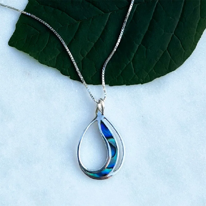 Best necklaces and pendants with vintage coin pendants for a unique accessory-Abalone Waves Necklace - Sterling Silver, Indonesia